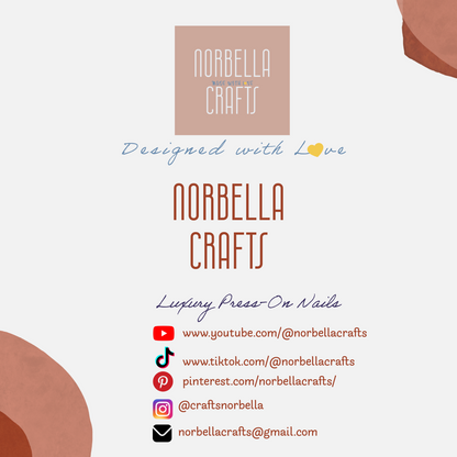 a virtual business card that shows different ways to contact norbella crafts