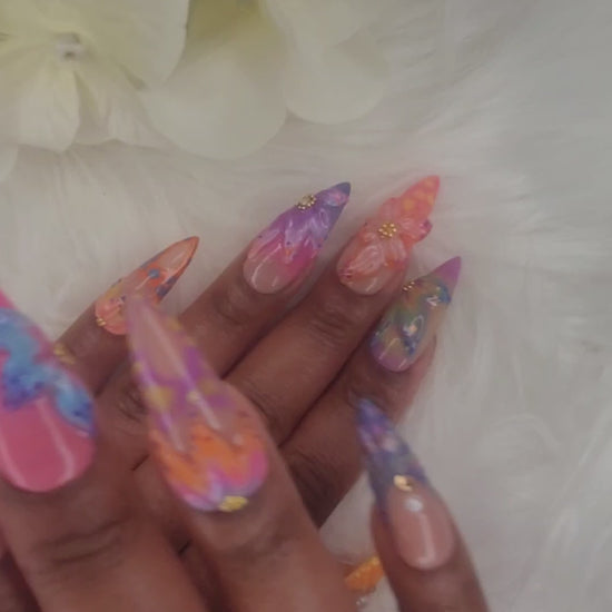 video Floral 3d flowers using gel and solid gel 